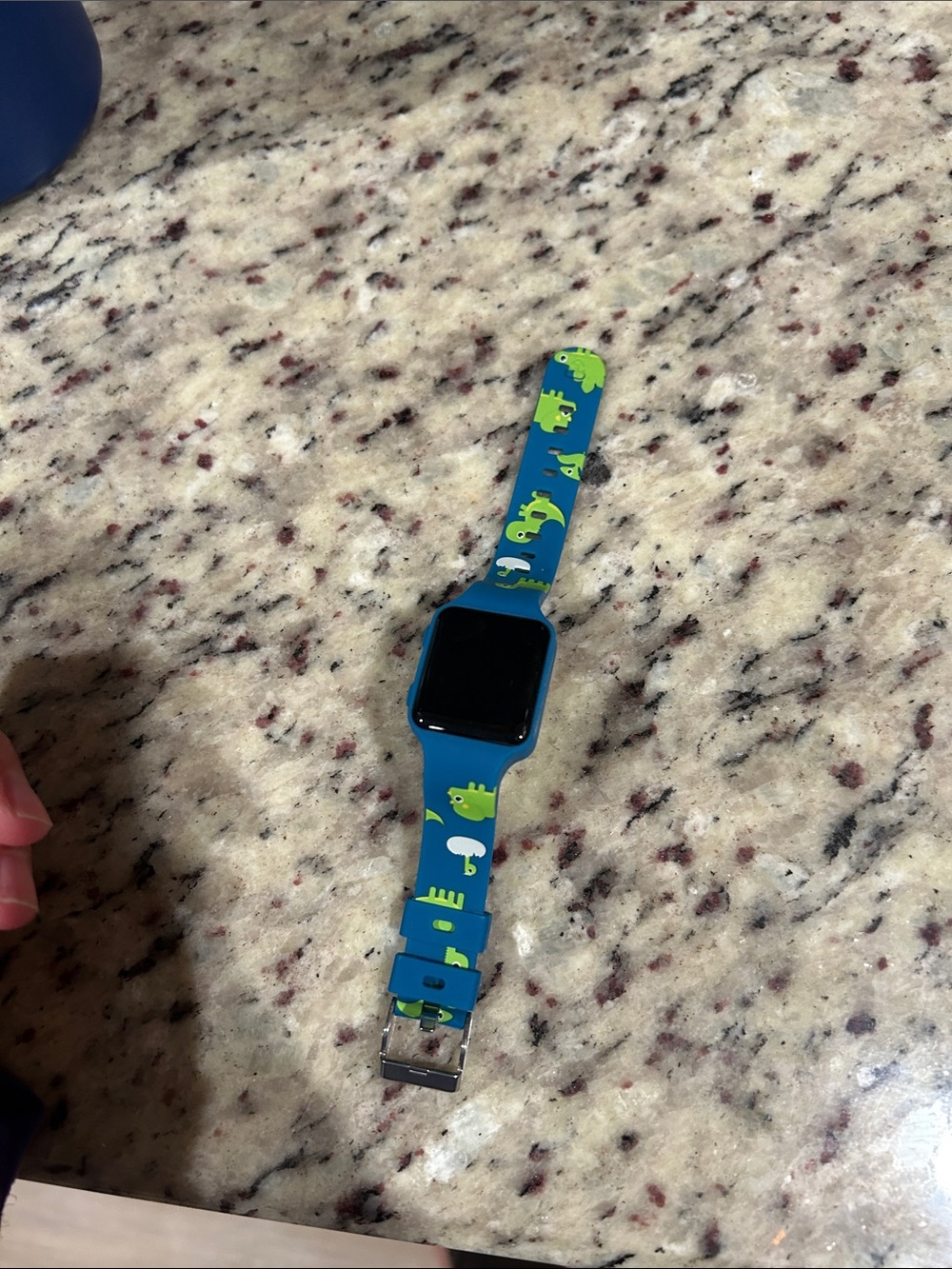 Kids Blue Dinosaur Silicone Watch Band Accessory- Potty